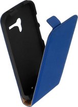 LELYCASE Lederen Flip Case Cover Hoesje Motorola Moto X Blauw?