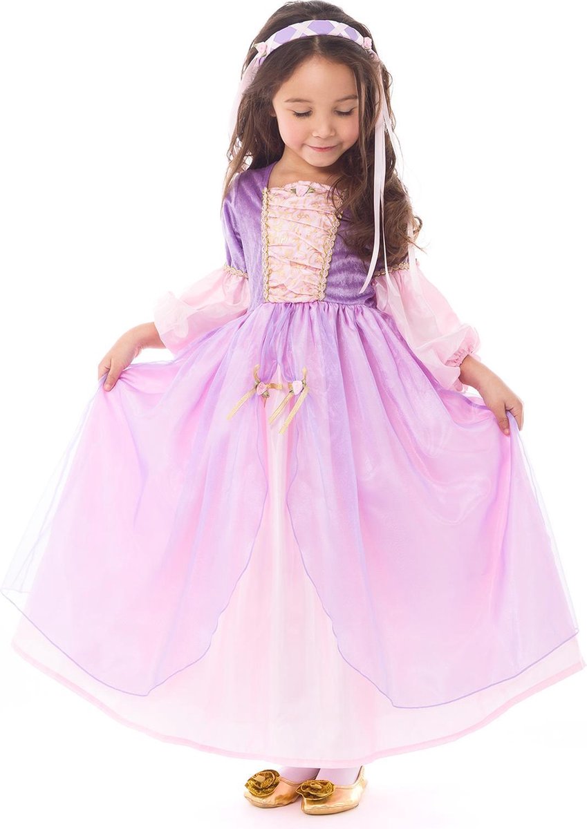 Rapunzel jurk Luxe - Maat 98/110 (M) 3-5 jaar – Prinsessenjurk meisje | bol