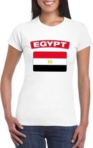T-shirt met Egyptische vlag wit dames 2XL