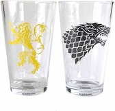 Game of Thrones - Stark en Lannister Glazen