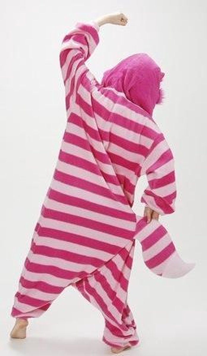 Onesie Cheshire Cat pak kind roze kat - maat 110-116 - Alice in Wonderland  jumpsuit pyjama | bol.com