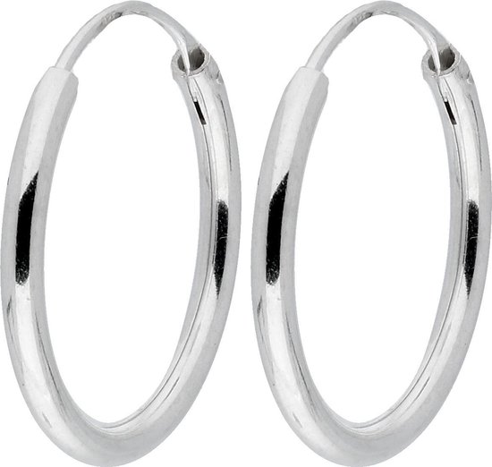 Boucles d'oreilles fil doublure argent - Argent - Tube rond 1,9 mm - 20 mm