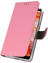 Booktype Telefoonhoesjes - Bookcase Hoesje - Wallet Case -  Geschikt voor Nokia 3.1 Plus - Roze