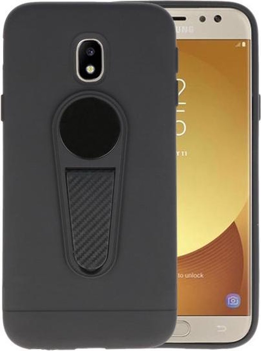 Zwart Magneet Stand Case hoesje voor Samsung Galaxy J5 2017