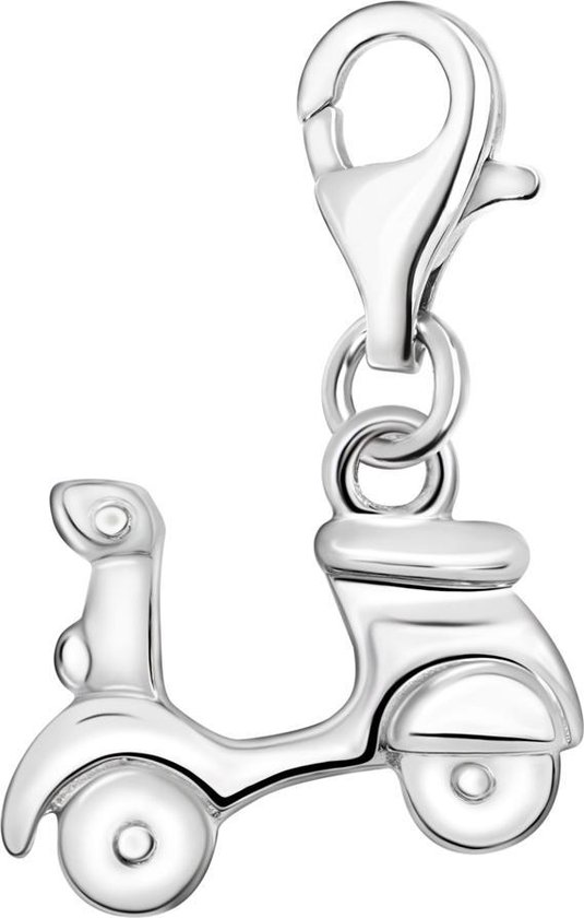 Foto: Quiges 925 zilver charm bedel hanger 3d scooter vespa met sterling zilver karabijnslot geschikt voor zinzi thomas sabo ti sento bedelarmband hc111