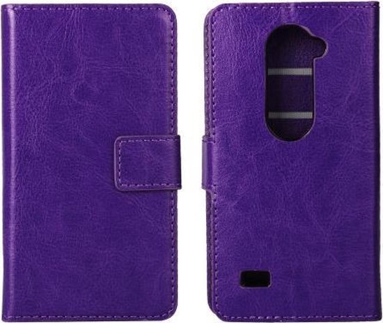 Cyclone cover wallet case hoesje LG Leon 4G LTE H340N paars | bol.com