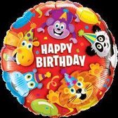Folieballon Happy Birthday annimal