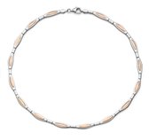 Silventi 960170577 Zilveren collier - Mat - 43 cm - Zilverkleurig / Rosékleurig