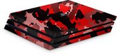 Playstation 4 Pro Console Skin Camouflage Rood