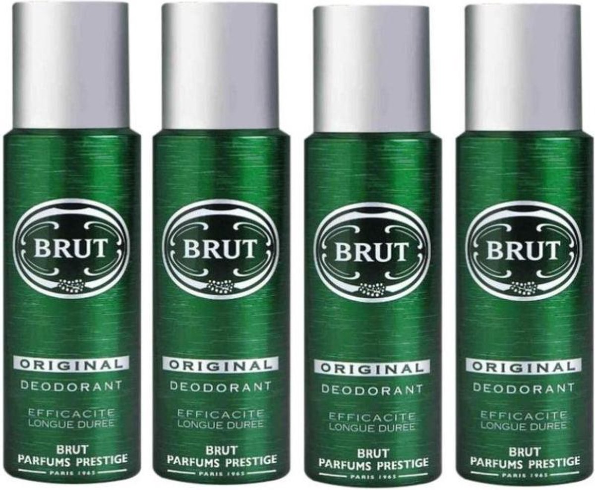 Brut Original Deo Spray - Deodorant - 4x 200 ml - Voordeelverpakking