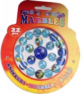 Free and Easy Knikkers 22 Stuks Blauw