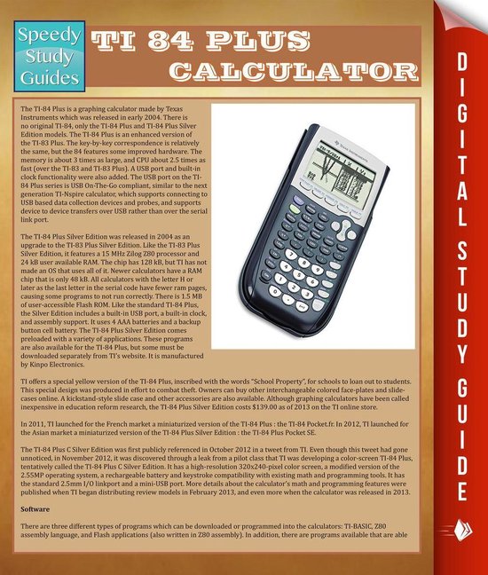 Ti 84 Plus Calculator - cover