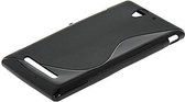 Sony Xperia C3 Silicone Case s-style hoesje Zwart