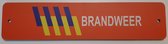 Autobordje BRANDWEER dibond – lang 22 cm x 5 cm