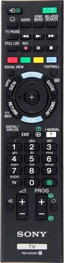 Vervangende Sony afstandsbediening RM-ED061 voor alle Sony TV's | RM-ED054  | RM-ED060 | | bol.com