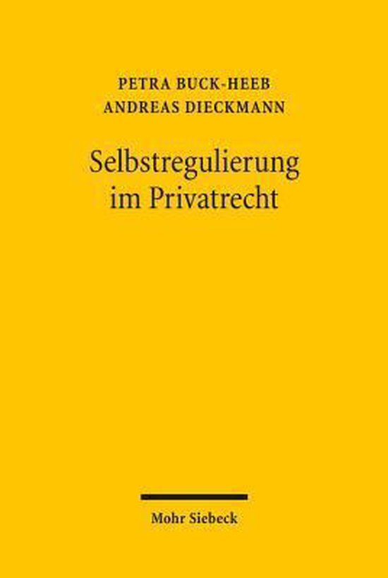 Selbstregulierung im Privatrecht - cover