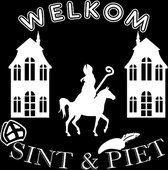 Welkom Sint & Piet sticker Sinterklaas op paard | Rosami