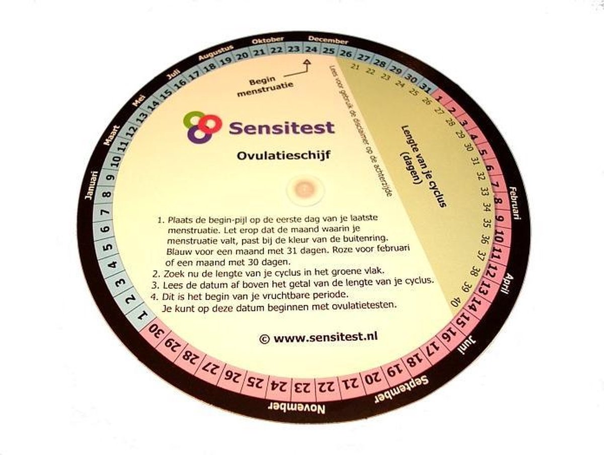 Sensitest Zwanger Worden Starterspakket – 24 Ovulatietesten + 3 Zwangerschapstesten (dipstick) – Digitale Ovulatie Thermometer (0,01 °C) – Inclusief ovulatieschijf, herbruikbare urinebeker & kalenders – foto 4