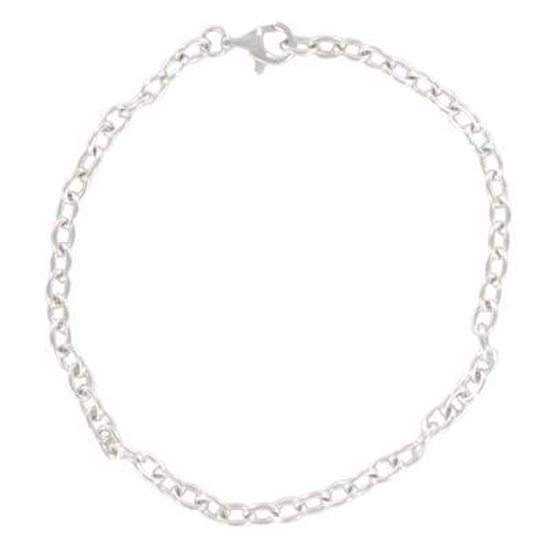 Quiges - Charm Bedel Armband 23cm - 925 Zilver - HCB001