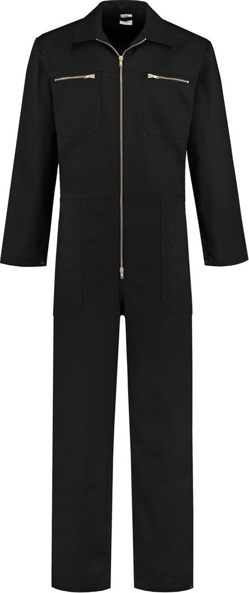 EM Workwear Overall 100% katoen met rits zwart maat 44