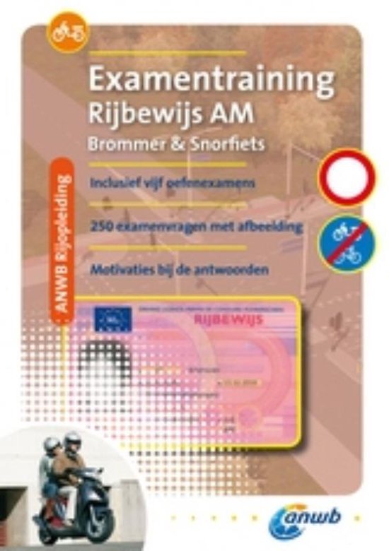 Cover van het boek 'Examentraining Rijbewijs AM-Brommer&Snorfiets' van  ANWB