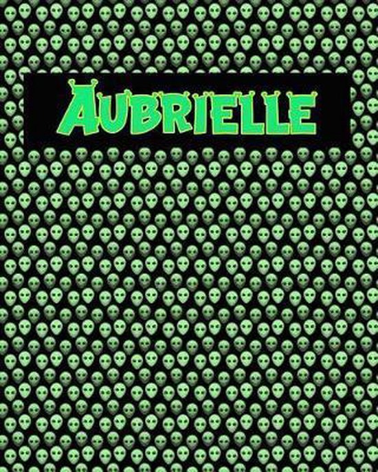 120 Page Handwriting Practice Book with Green Alien Cover Au ... - cover