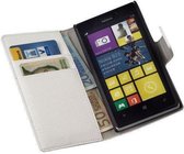 LELYCASE Book Case Flip Cover Wallet Hoesje Nokia Lumia 1020 Wit