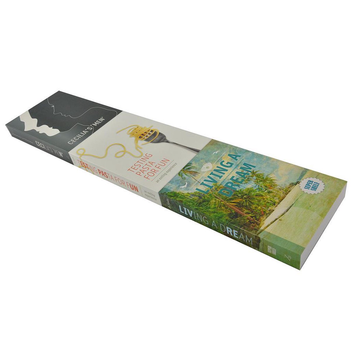 Cleverline Selfshelf - Supershelf - Boekenplank - Island - Ceci n'est pas un livre - L 66 x B 15 x H 3 cm grijs