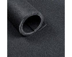Sportvloer - Mat van 2 m² - Dikte 10 mm - Asfaltlook zwart - 1mx2m
