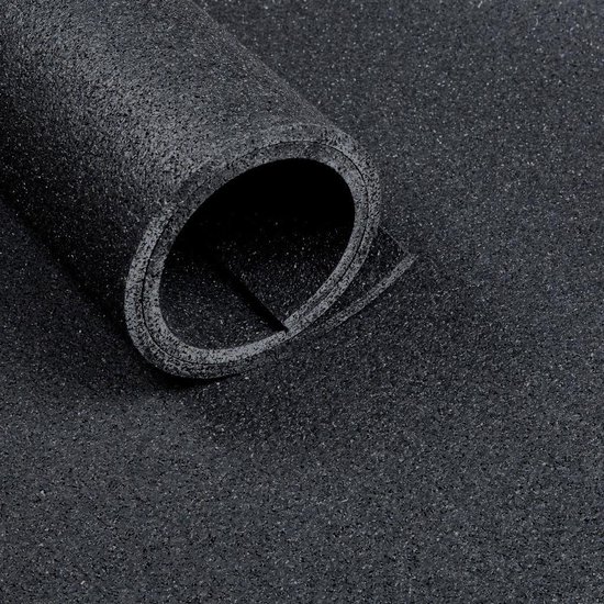 Sportvloer - Mat van 2 m² - Dikte 10 mm - Asfaltlook zwart - 1mx2m