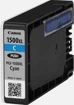 Canon PGI-1500XL C - 12 ml - hoog rendement - cyaan - origineel - blister met beveiliging - inkttank - voor MAXIFY MB2050, MB2150, MB2155, MB2350, MB2750, MB2755