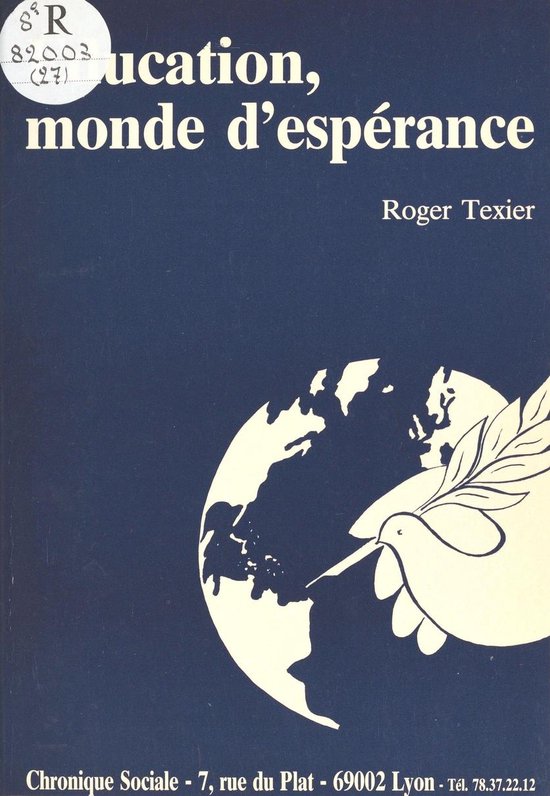 Éducation, monde d'espérance - cover
