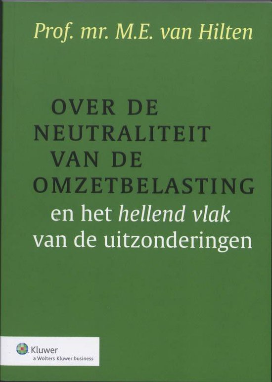 Over De Neutraliteit Van De Ob En Het Hellend Vlak Van De Ui ... - cover