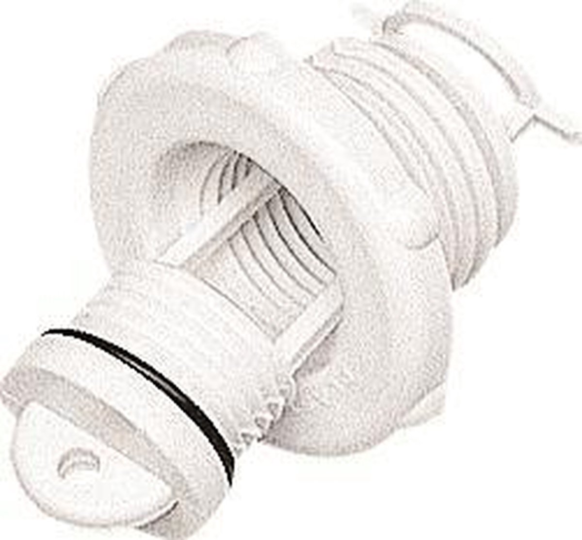 Lensplug polyamide Rond wit