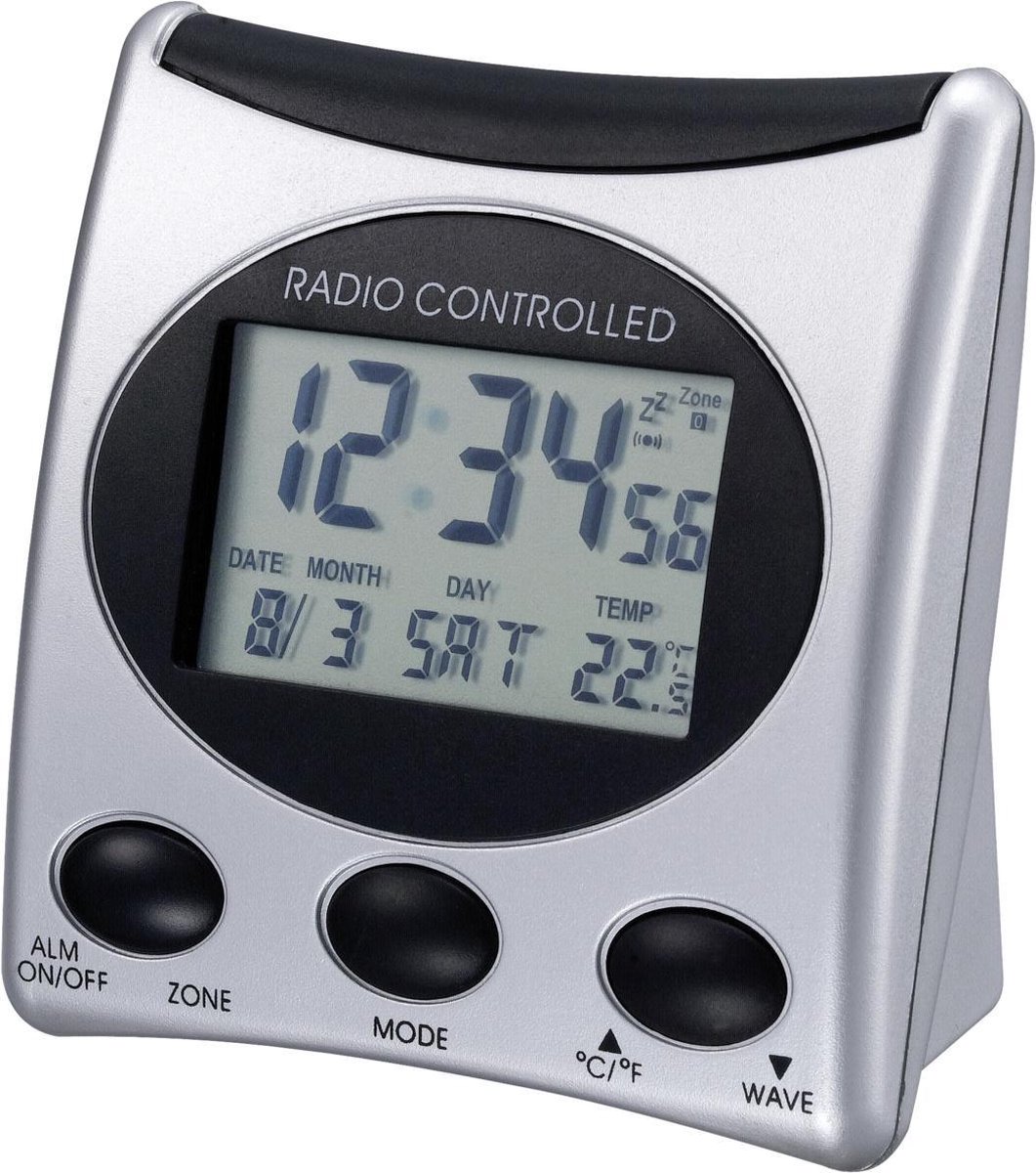 Radio gestuurde wekker -  Technoline WT 221 Zilver