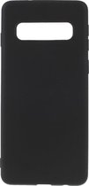 Shop4 - Geschikt voor Samsung Galaxy S10 Plus Hoesje - Zachte Back Case Mat Zwart