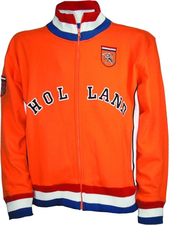 EK/WK Nederlands Elftal Oranje Voetbal Retro jack met Holland logo - maat  164 | bol.com