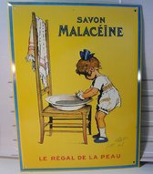 SAVON MALACEINE wandbord La peau 30x40 cm Aluminium