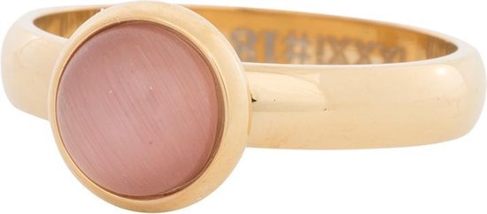 iXXXi Jewelry - Vulring - Cat eye pink - Goudkleurig - 4mm - maat 20