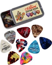 24 Plectrums in blikken doosje - Celluloid plectrum set