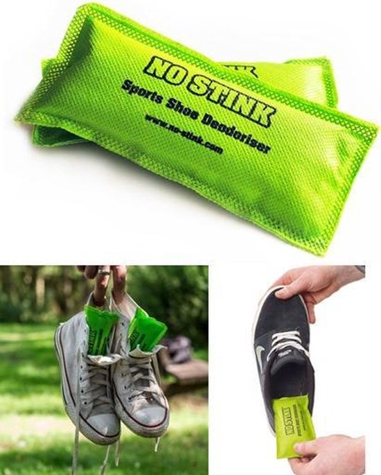 No Stink ontgeur-zakjes voor in sportschoenen (2x 2 PACK groen) | bol.com