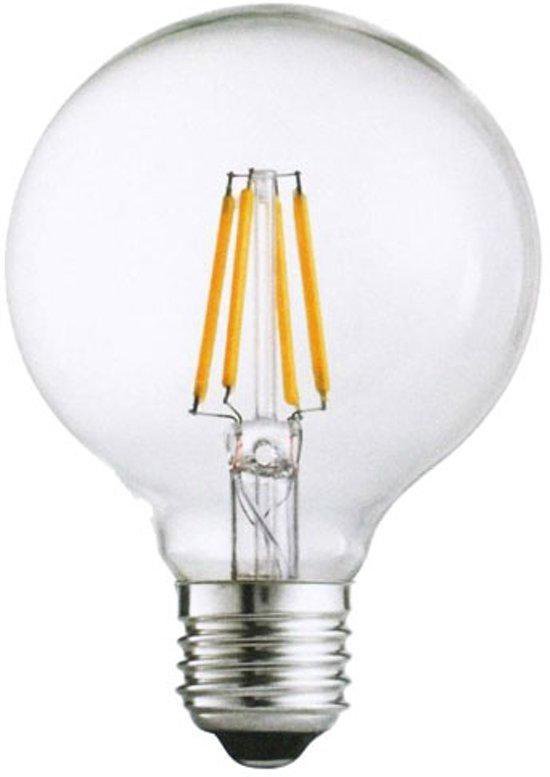 Filament LED E27 - 6 Watt - Dimmable - 600 lumens - G125 | bol.com