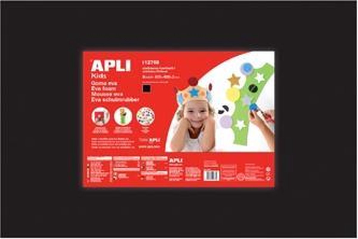 Apli Kids EVA Foam vellen 60 x 40 cm Zwart - 5 vel