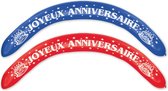 Amscan Ballonnen Joyeux Anniversaire 120 Cm Rood/blauw 2 Stuks
