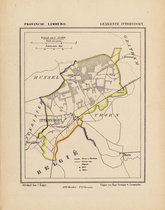 Historische kaart, plattegrond van gemeente Ittervoort in Limburg uit 1867 door Kuyper van Kaartcadeau.com