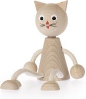 Zitfiguur blank hout kat