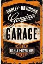 Harley Davidson Genuine Garage Metalen wandbord in reliëf 40x60 cm