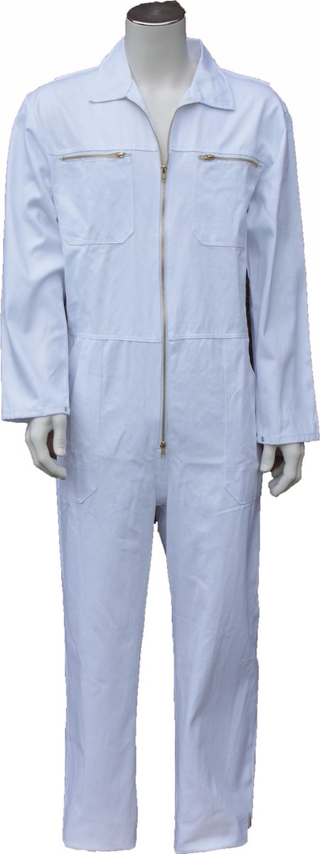 Yoworkwear Overall 100% katoen met rits wit maat 51