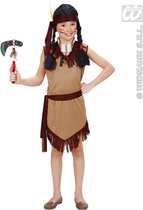 Widmann - Indiaan Kostuum - Hiawatah Indiaan - Meisje - Bruin - Maat 158 - Carnavalskleding - Verkleedkleding