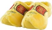 Elcee-Haly – Klomp sloffen – Gele Pantoffelklomp met geborduurd Boerenmotief – Extra Warme sloffen – Geel – Maat 31/32/33